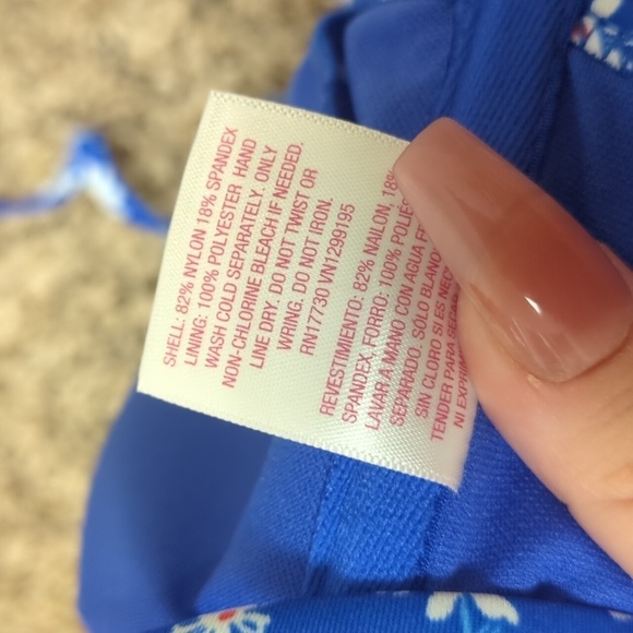 Xhilaration blue floral tunnelled bikini top 💋 - Picture 8 of 8